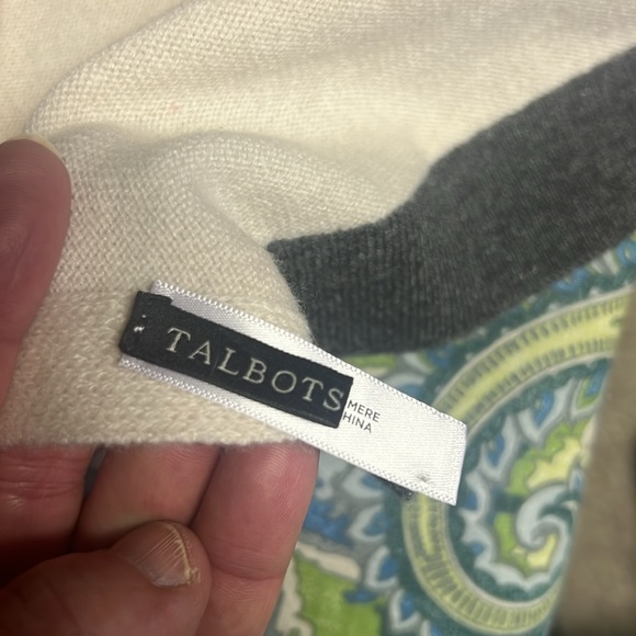 Talbots cashmere color block scarf - Picture 2 of 6